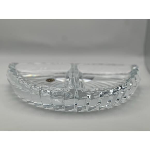 Cristal d’Arques France Clear Lead Crystal Fan Bookends Decorative Art Pair - Picture 11 of 12